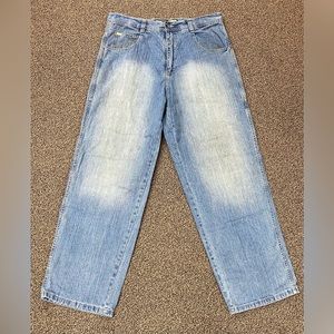 Vintage South Pole Jeans Mens 38x33 Blue Denim Baggy Fit Wide Leg Skater Y2K